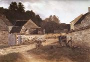 Village Street in Marlotte, Alfred Sisley